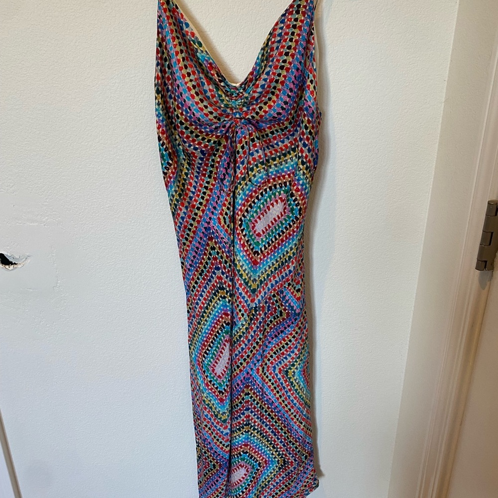 AllSaints Vibrant Multicolor Geometric Maxi Dress